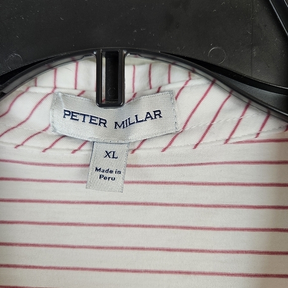 Peter Millar Pima Cotton USGA Short Sleeve Striped Polo Knit Shirt XL - Picture 4 of 8